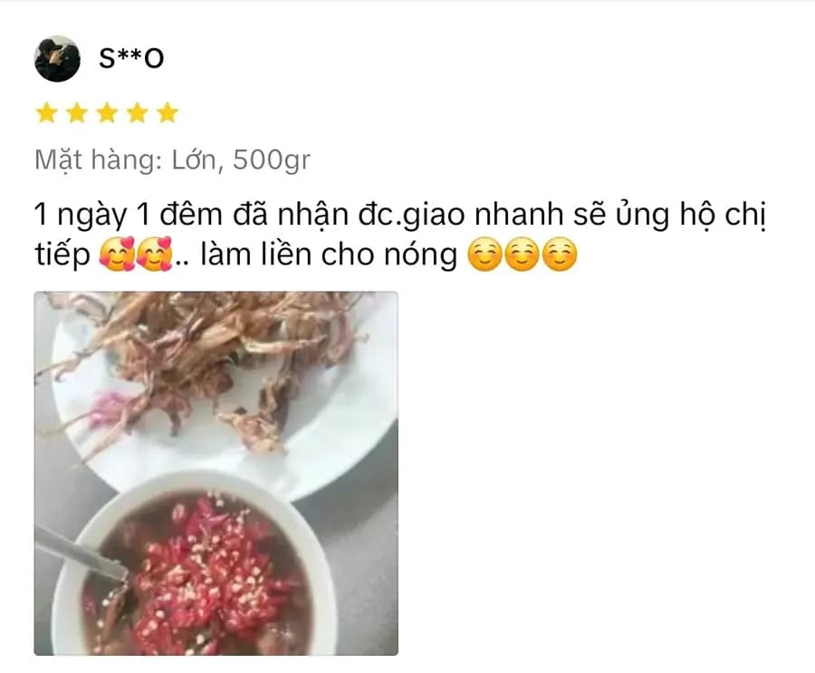 Đánh giá thật của khách mua khô nhái An Giang Huỳnh Thảo 7